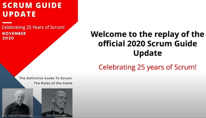 official presentation of the new 2020 Scrum Guide